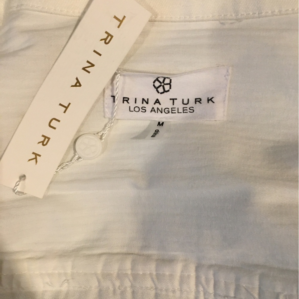 Trina Turk White Denim Jean Jacket - Picture 8 of 11